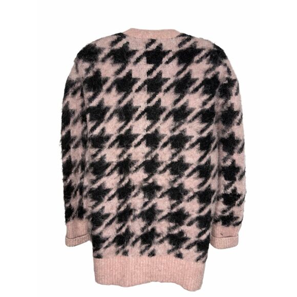 Allsaints Irma Houndstooth Cardigan Pink Small - Picture 12 of 16